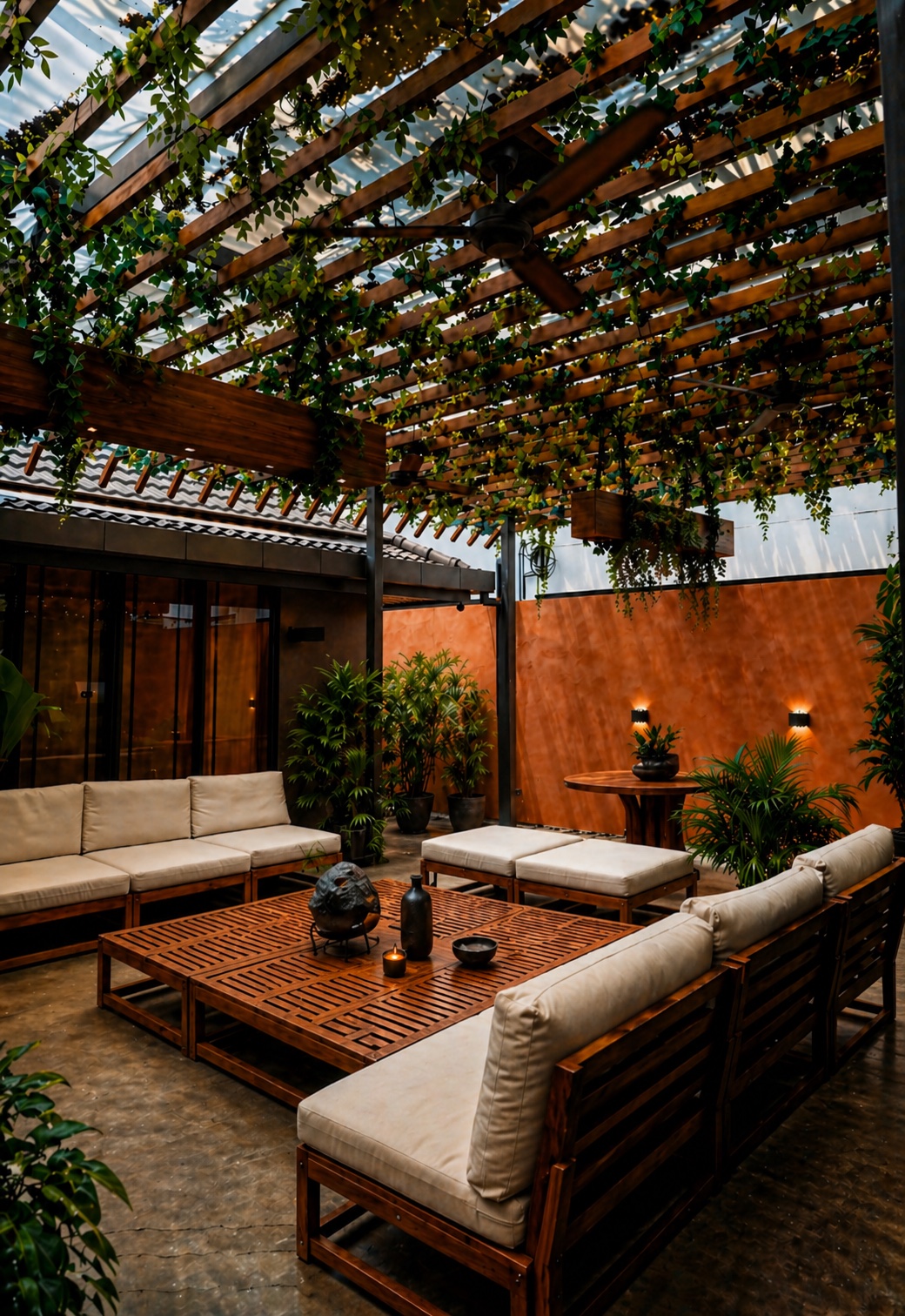Cavernes courtyard lounge
