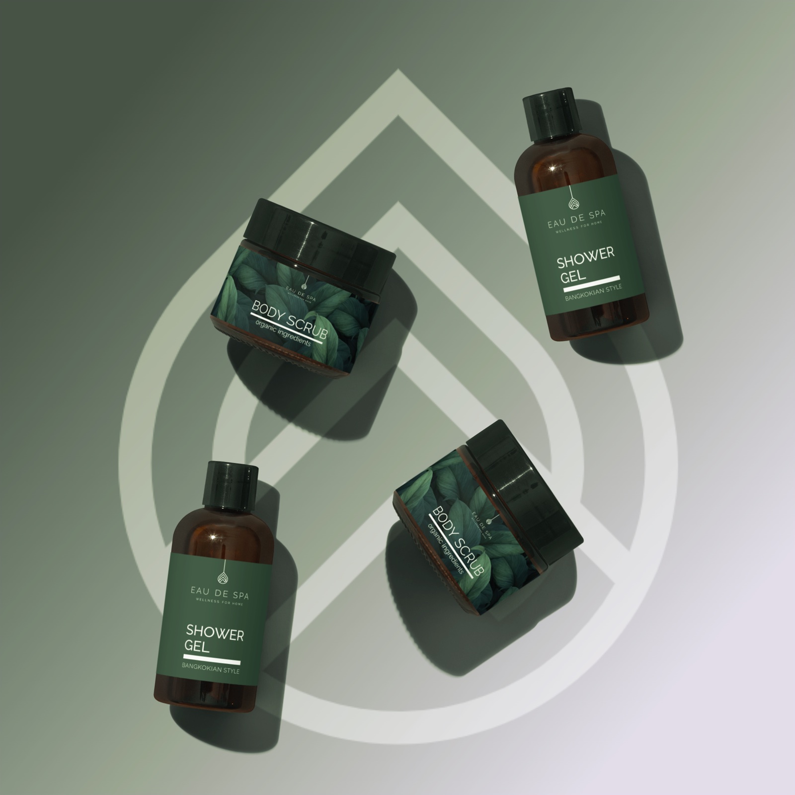 Eau de Spa natural spa product packaging and bottle concept