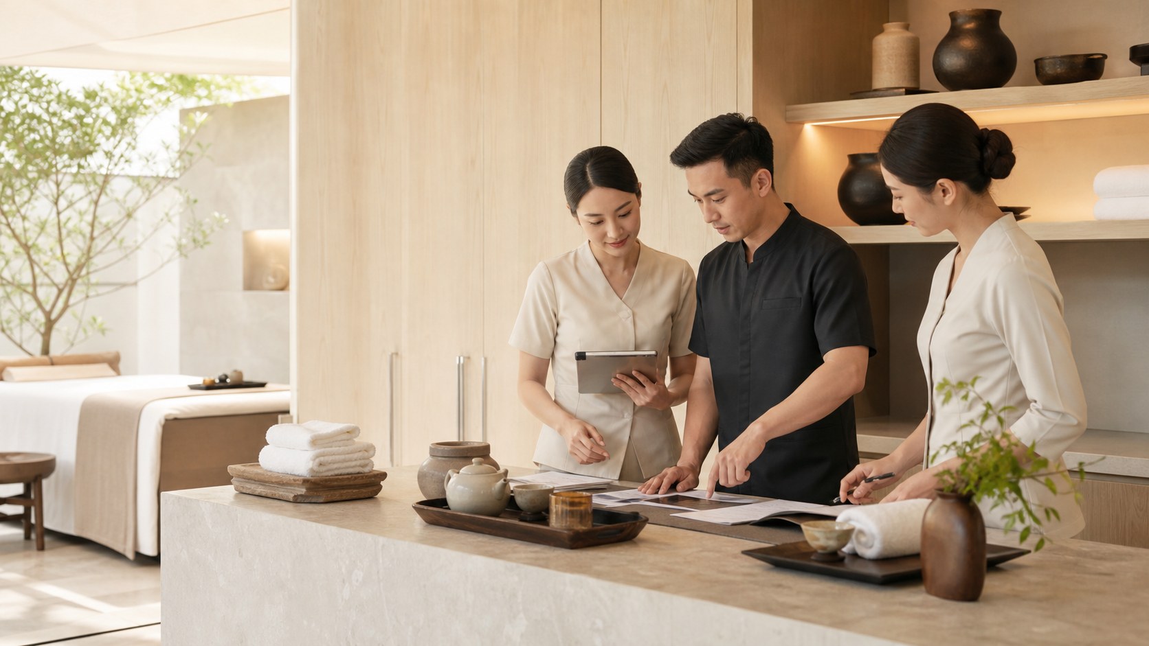 Premium spa consulting visual for Balancing Modernity and Relaxation in Bangkok's Spas