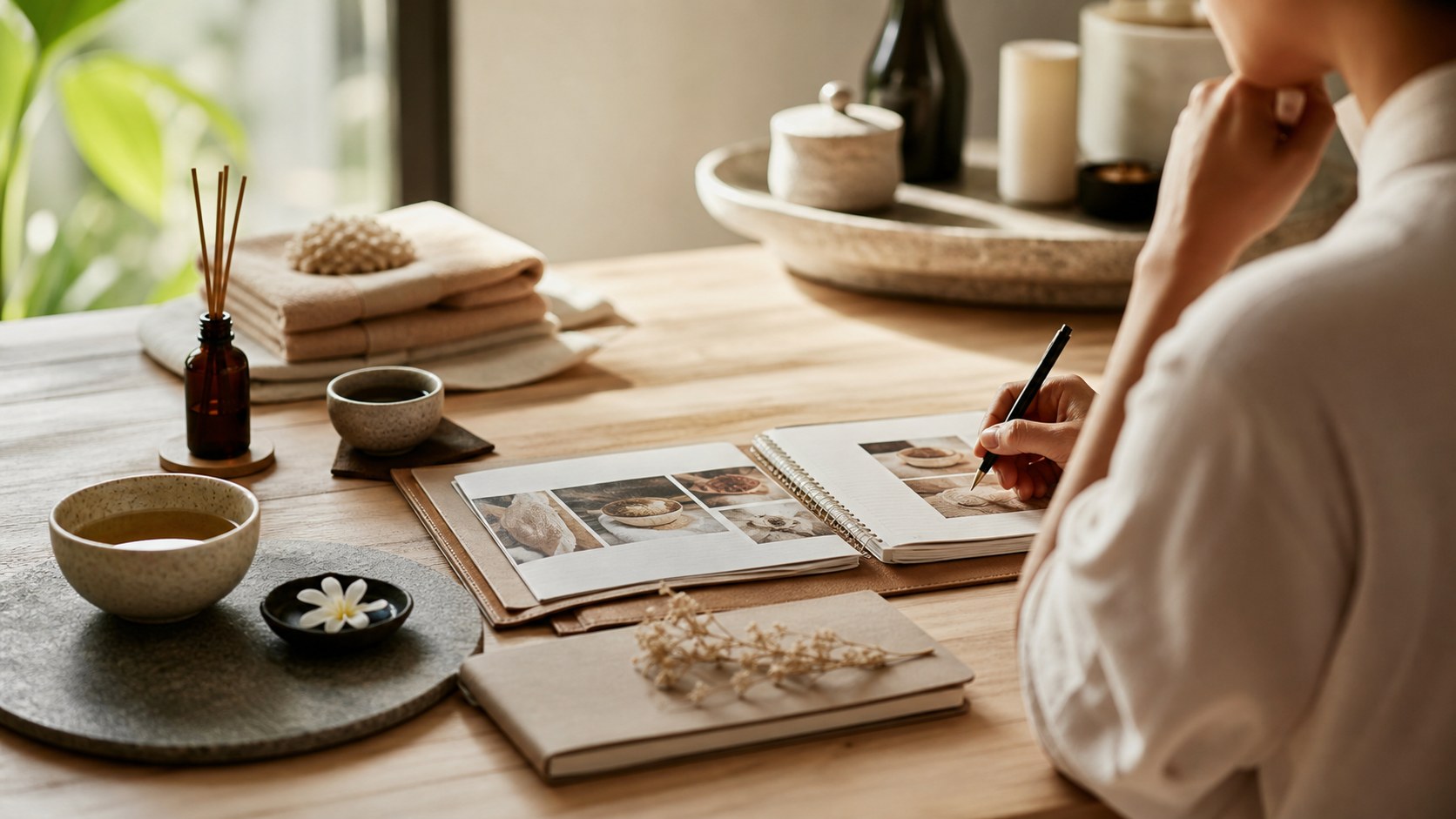 NUAD SPA の成功のためのクライアント中心の Webサイト デザインのための高品質なスパコンサルティングビジュアル