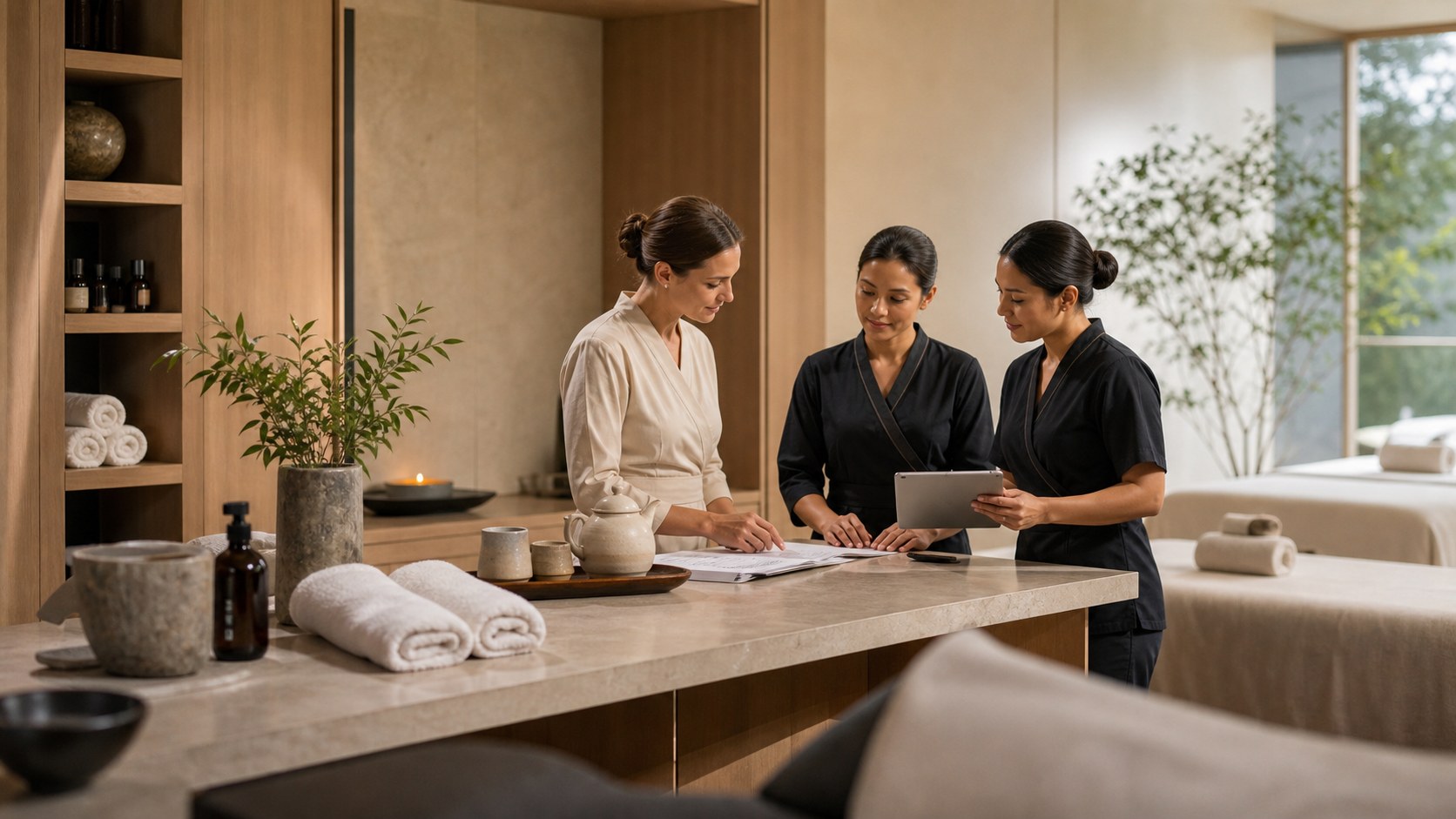 Premium-Spa-Beratungsbild für die Schaffung des perfekten Spa-Erlebnisses: Der NUAD SPA-Unterschied