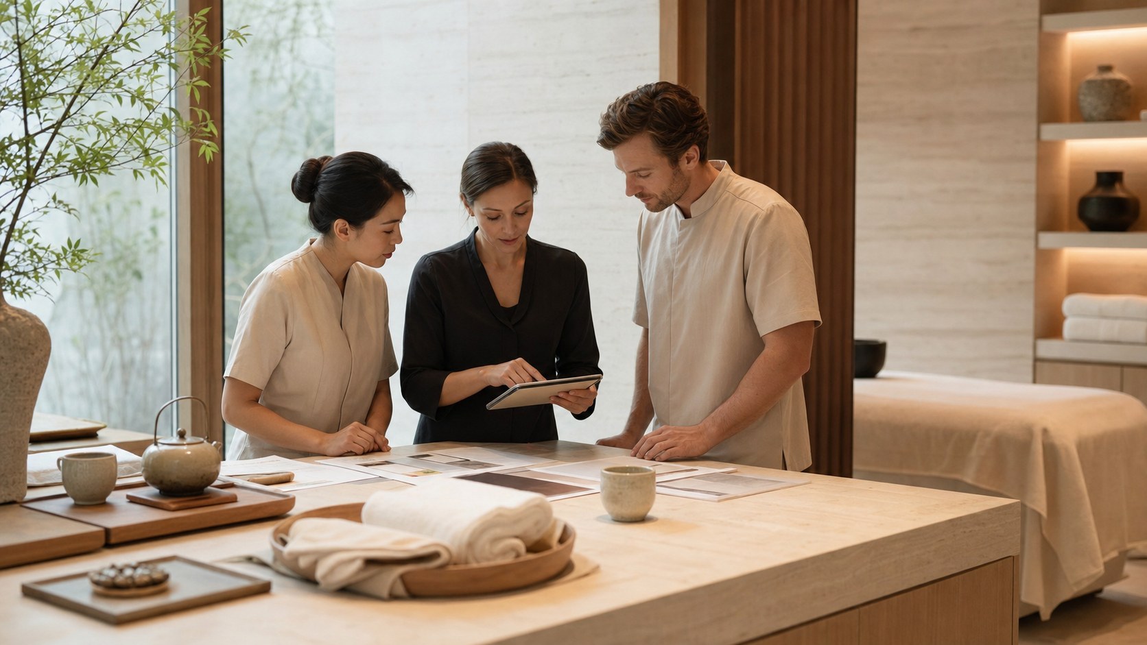 Premium-Visual für Spa-Beratung für Digital Menu Magic: Maximierung der Spa-Servicebeschreibungen