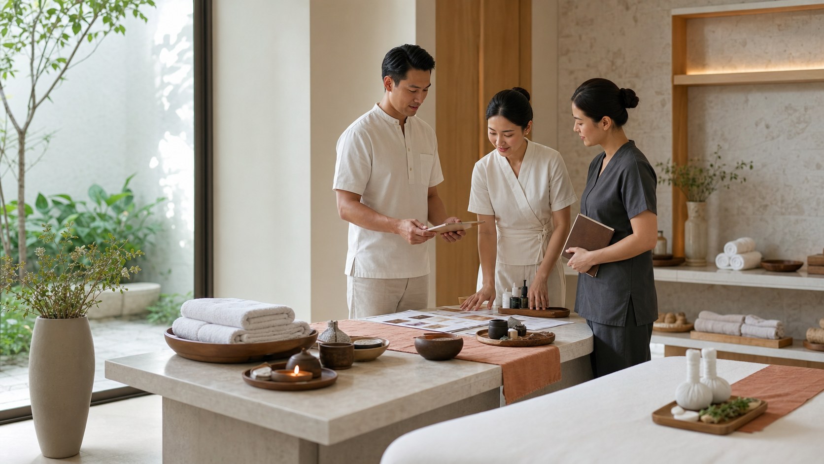 Premium-Visual für Spa-Beratung zur Entdeckung der Geheimnisse thailändischer Spa-Rituale