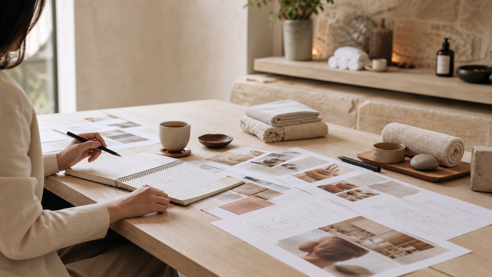 Visual de consultoría de spa premium para From PPC to Influencer Marketing