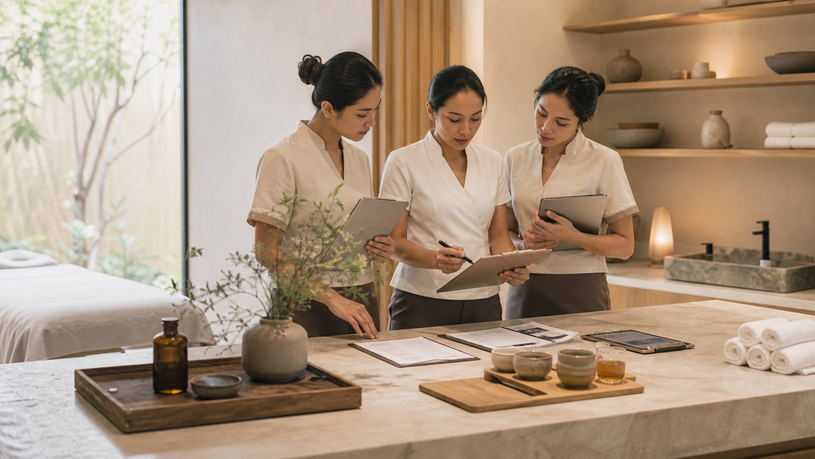 Premium spa consulting visual for Monthly Checklist for Spa Operations and Growth