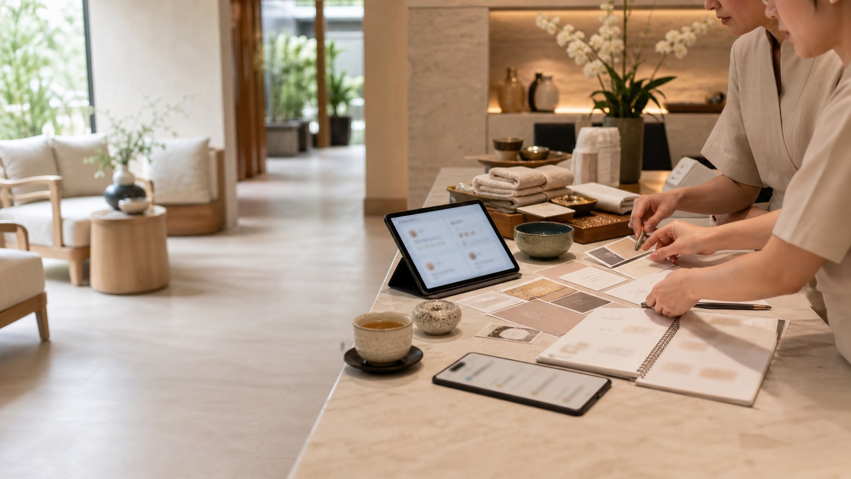 Premium-Visual für Spa-Beratung für die Online-Reputation von Spa-Salons