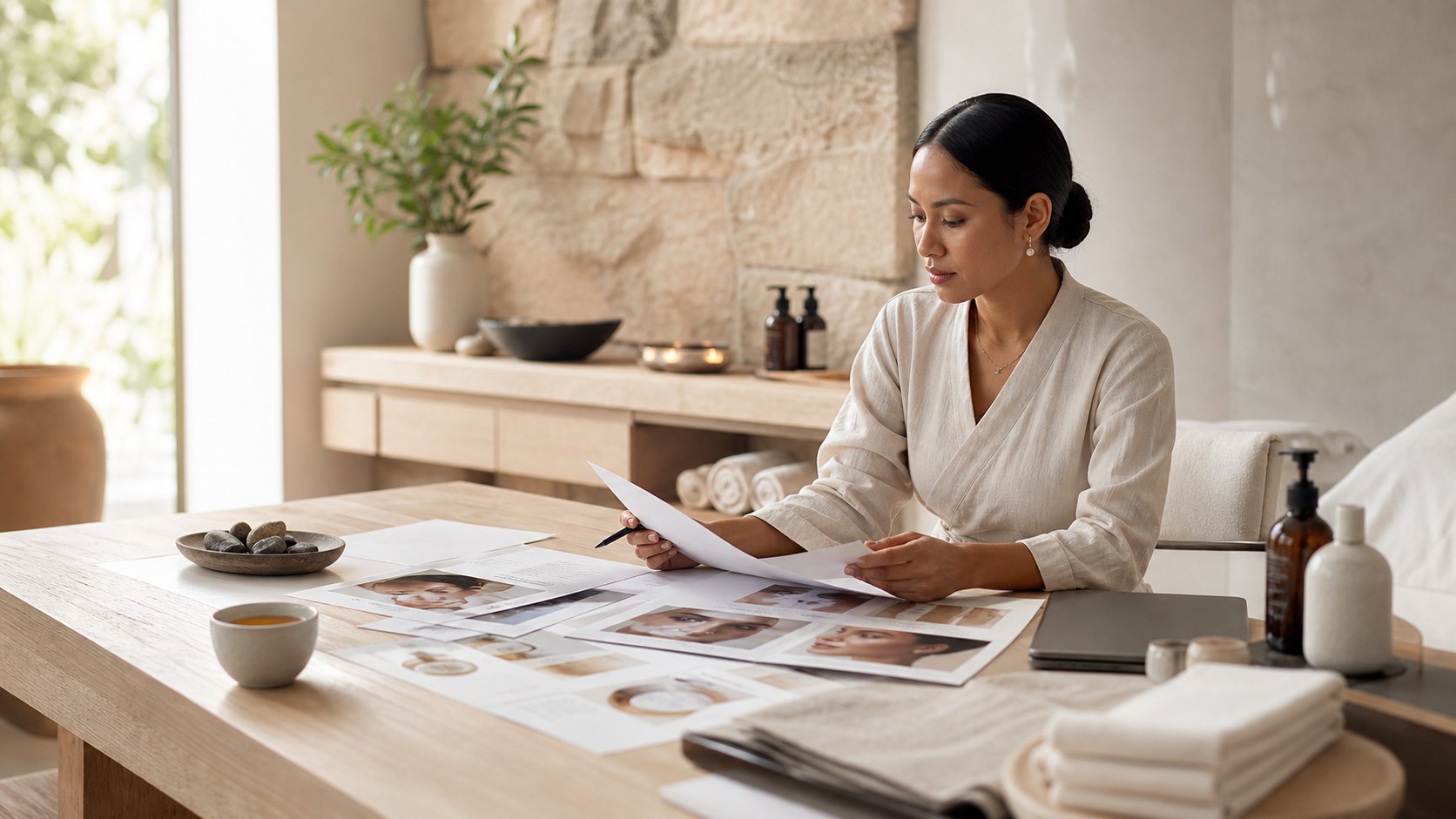 Premium spa consulting visual for Personalized Skincare: Leveraging Technology for Results