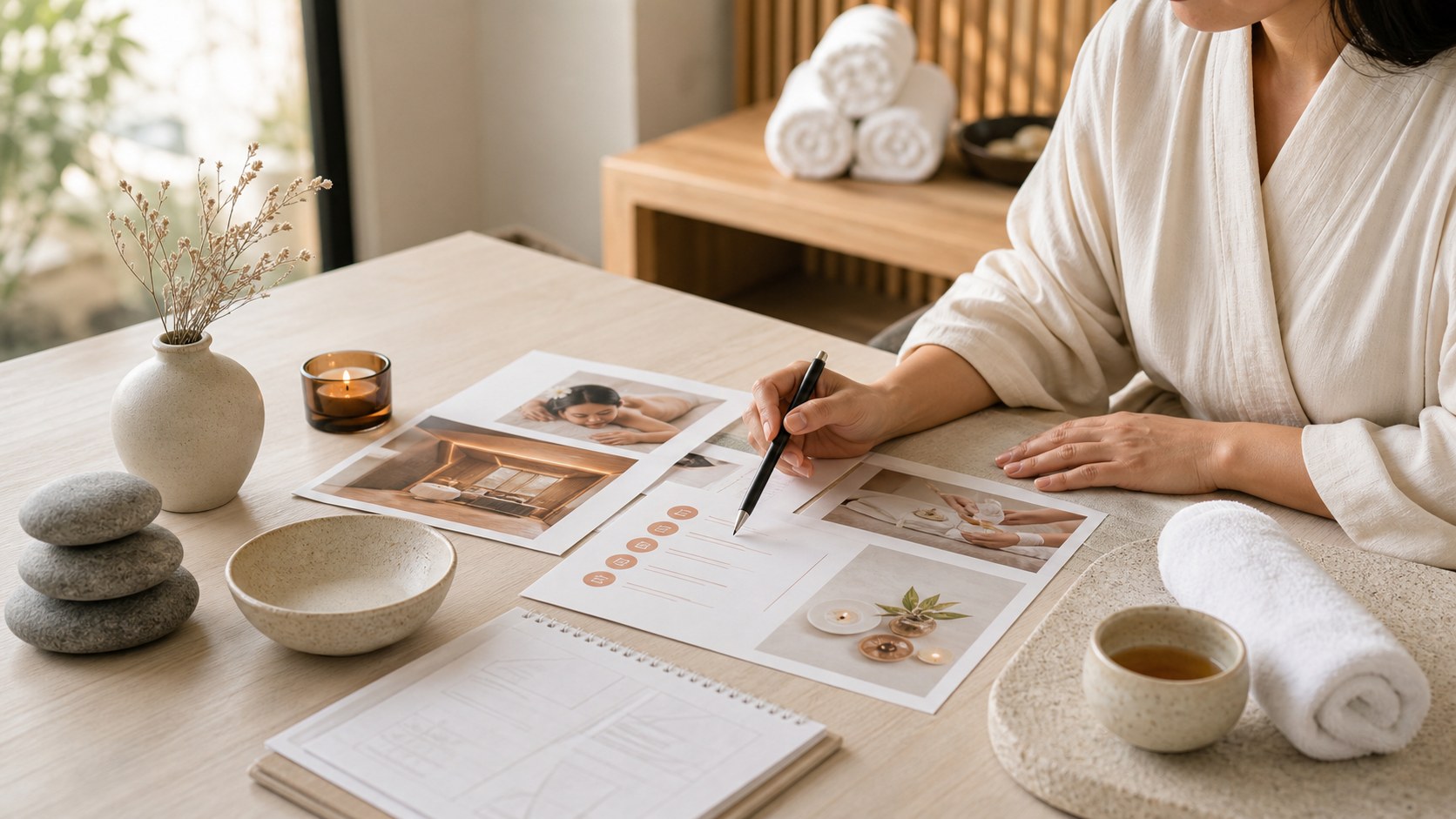 Visuel de conseil en spa premium pour Les avantages de l'embauche d'un consultant en marketing numérique pour votre spa